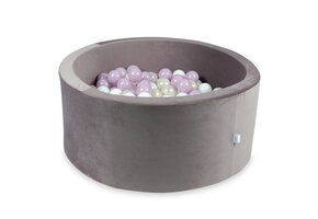 Ballenbak - 300 ballen - 90x40cm - rond - lila, multicolour