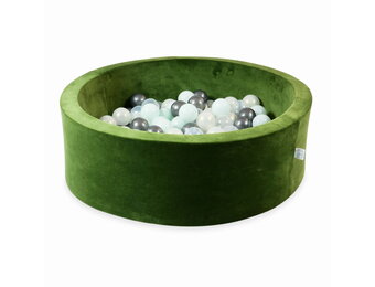 Ballenbak - 200 ballen - 90x30cm - rond - groen, multicolour