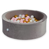 Ballenbak - 200 ballen - 90x30cm - rond - lila, multicolour