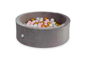 Ballenbak - 200 ballen - 90x30cm - rond - lila, multicolour