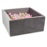 Ballenbak - 400 ballen - 90x90x40 cm - vierkant - lila