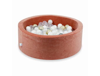 Ballenbak - 200 ballen - 90x30cm - rond - terra, multicolour