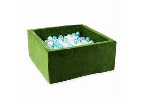 Ballenbak - 400 ballen - vierkant - 90x90x40 cm - groen