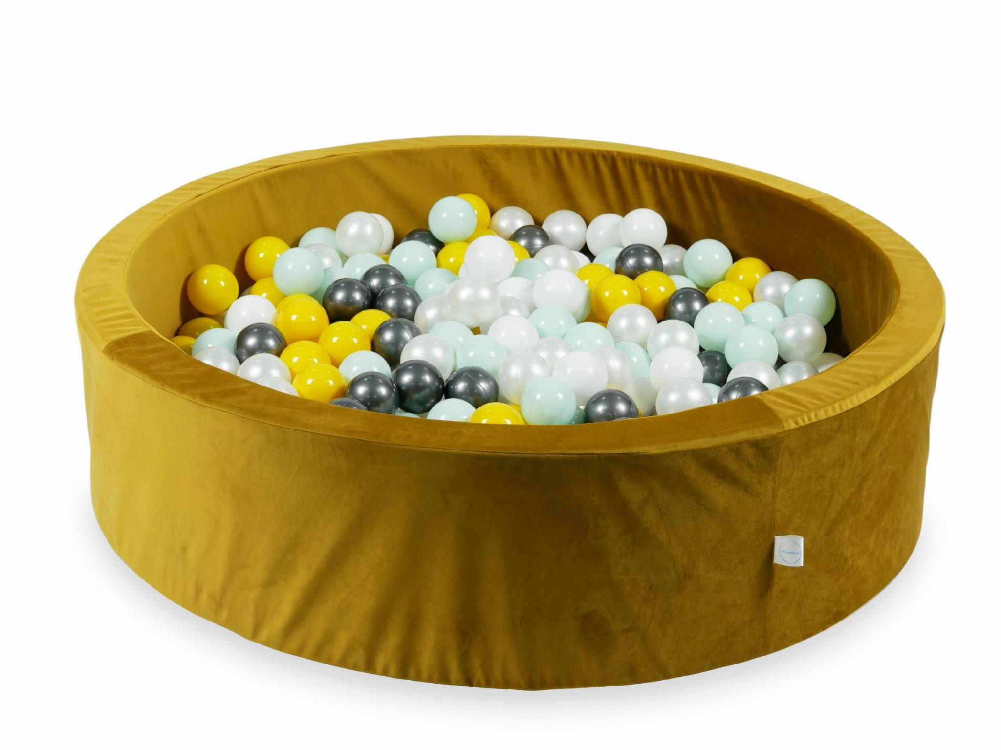 Ballenbak - 110x30cm - rond - goud, multicolour - 400 ballen