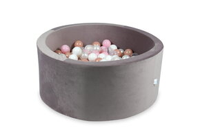 Ballenbak - 300 ballen - 90x40 cm - rond - lila, multicolour