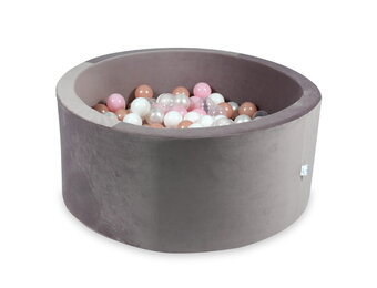 Ballenbak - 300 ballen - 90x40 cm - rond - lila, multicolour