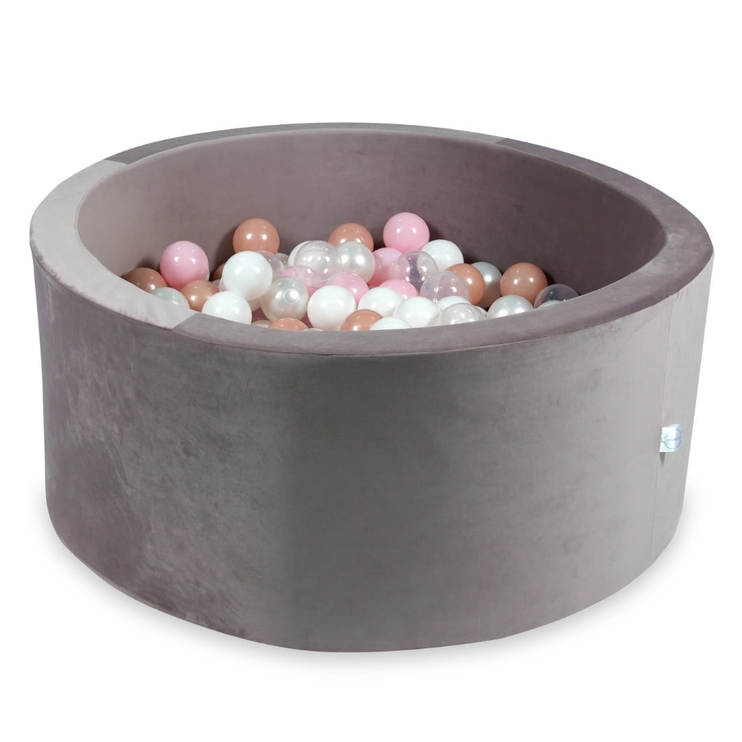 Ballenbak - 300 ballen - 90x40 cm - rond - lila, multicolour