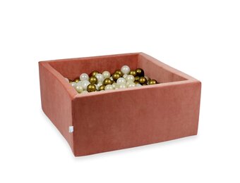 Ballenbak - 400 ballen - 90x90x40 cm - vierkant - terra