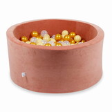 Ballenbak - 300 ballen - 90x40cm - rond - terra, multicolour