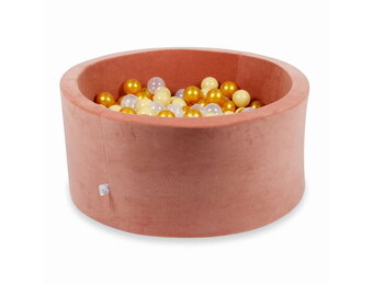 Ballenbak - 300 ballen - 90x40cm - rond - terra, multicolour