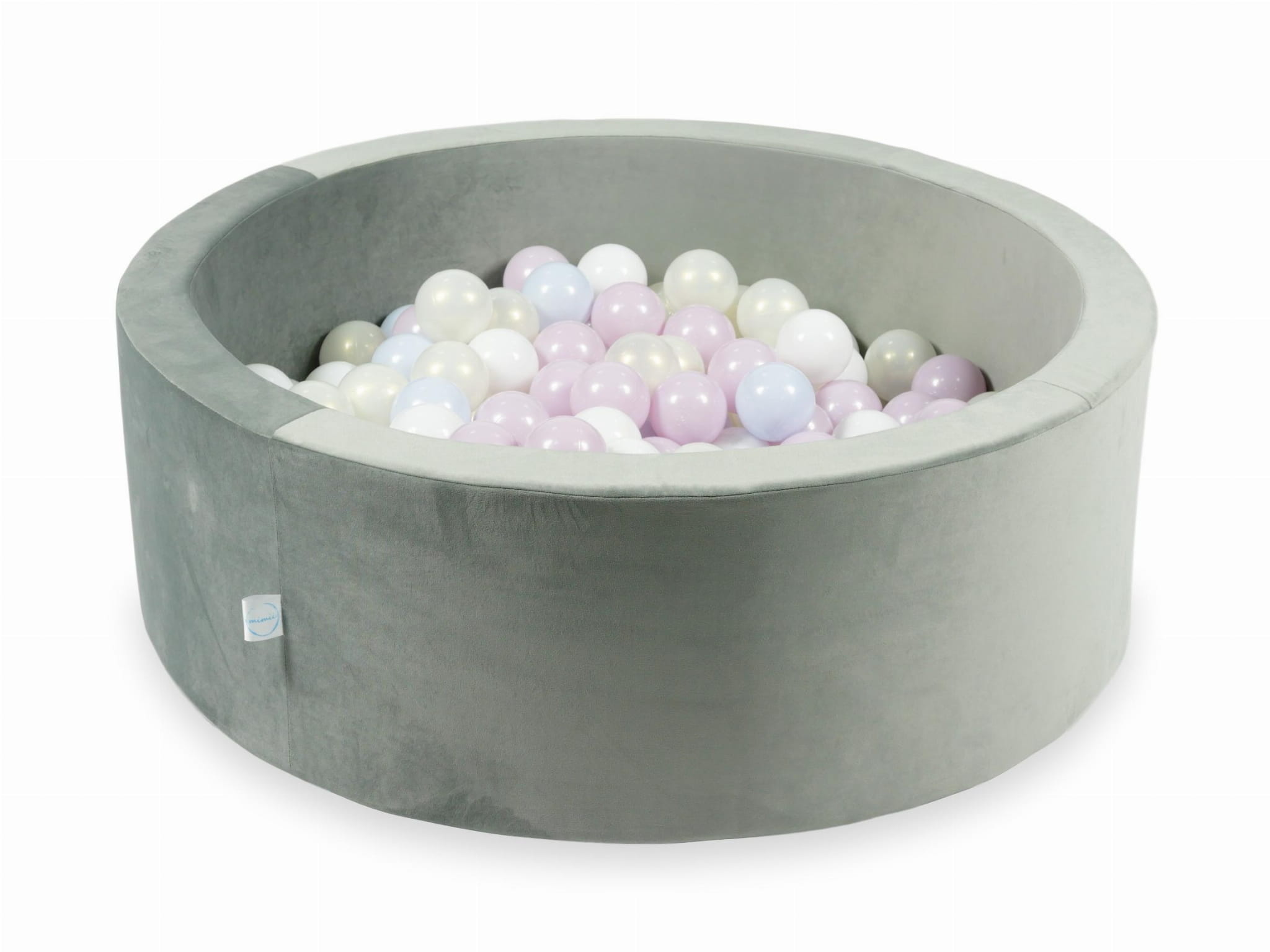 Ballenbak - 200 ballen - 90x30cm - rond - grijs, multicolour