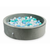 Ballenbak - 400 ballen - grijs, multicolour - 110x30cm - rond