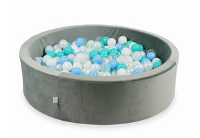 Ballenbak - 400 ballen - grijs, multicolour - 110x30cm - rond