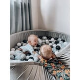 Ballenbak - 400 ballen - grijs, multicolour - 110x30cm - rond