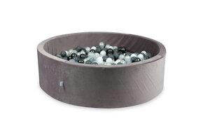 Ballenbak - lila, multicolour - 700 ballen - rond - 130x40cm