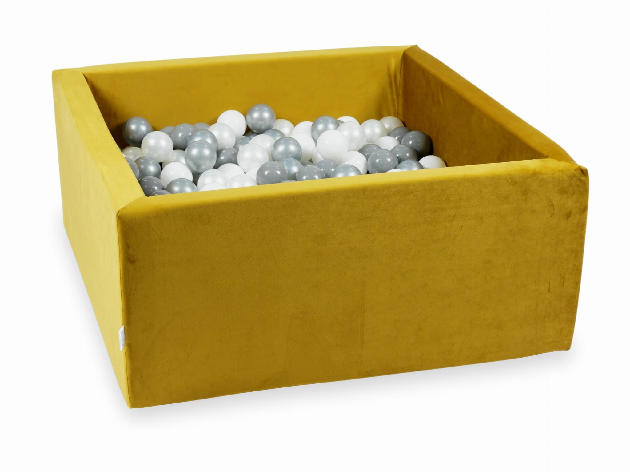 Ballenbak - 90x90x40 cm - vierkant - goud - 400 ballen