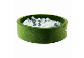 Ballenbak - 110x30cm - 400 ballen - rond - groen, multicolour