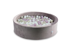 Ballenbak - 400 ballen - rond - lila, multicolour - 110x30cm