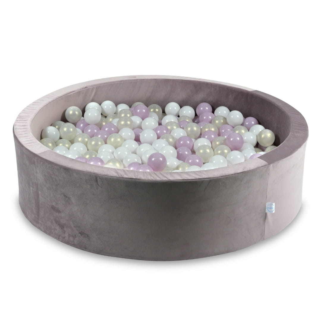 Ballenbak - 400 ballen - rond - lila, multicolour - 110x30cm