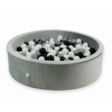 Ballenbak - rond - grijs, multicolour - 400 ballen - 110x30cm