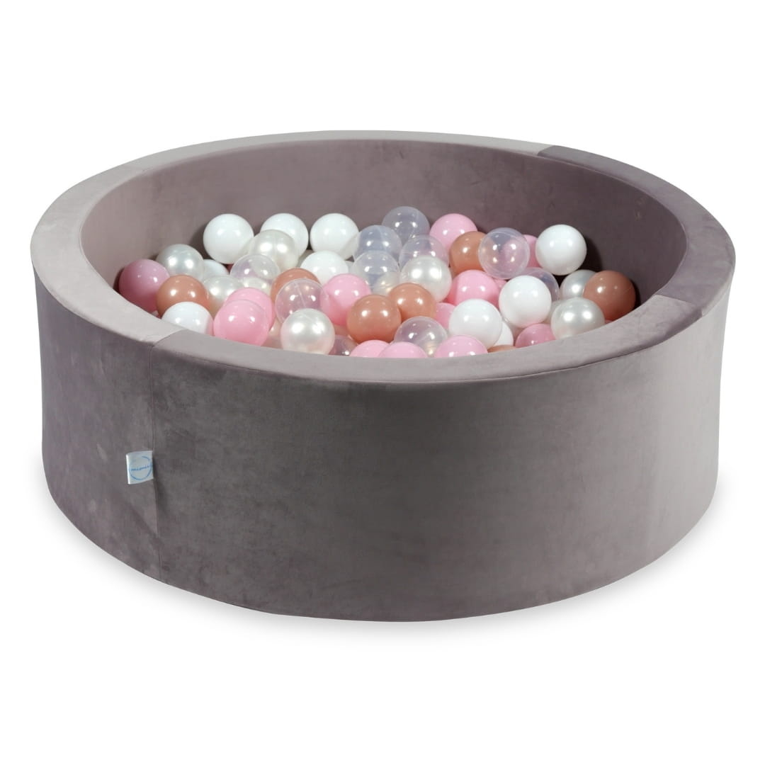 Ballenbak - rond - 200 ballen - 90x30cm - lila, multicolour