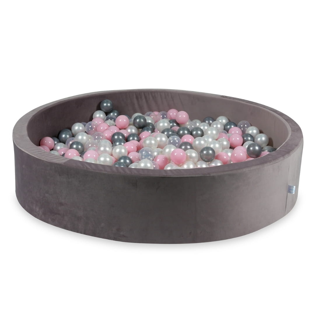 Ballenbak - 130x30cm - rond - 600 ballen - lila, multicolour