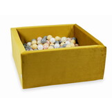 Ballenbak - goud - 400 ballen - 90x90x40 cm - vierkant