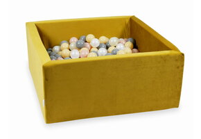 Ballenbak - goud - 400 ballen - 90x90x40 cm - vierkant