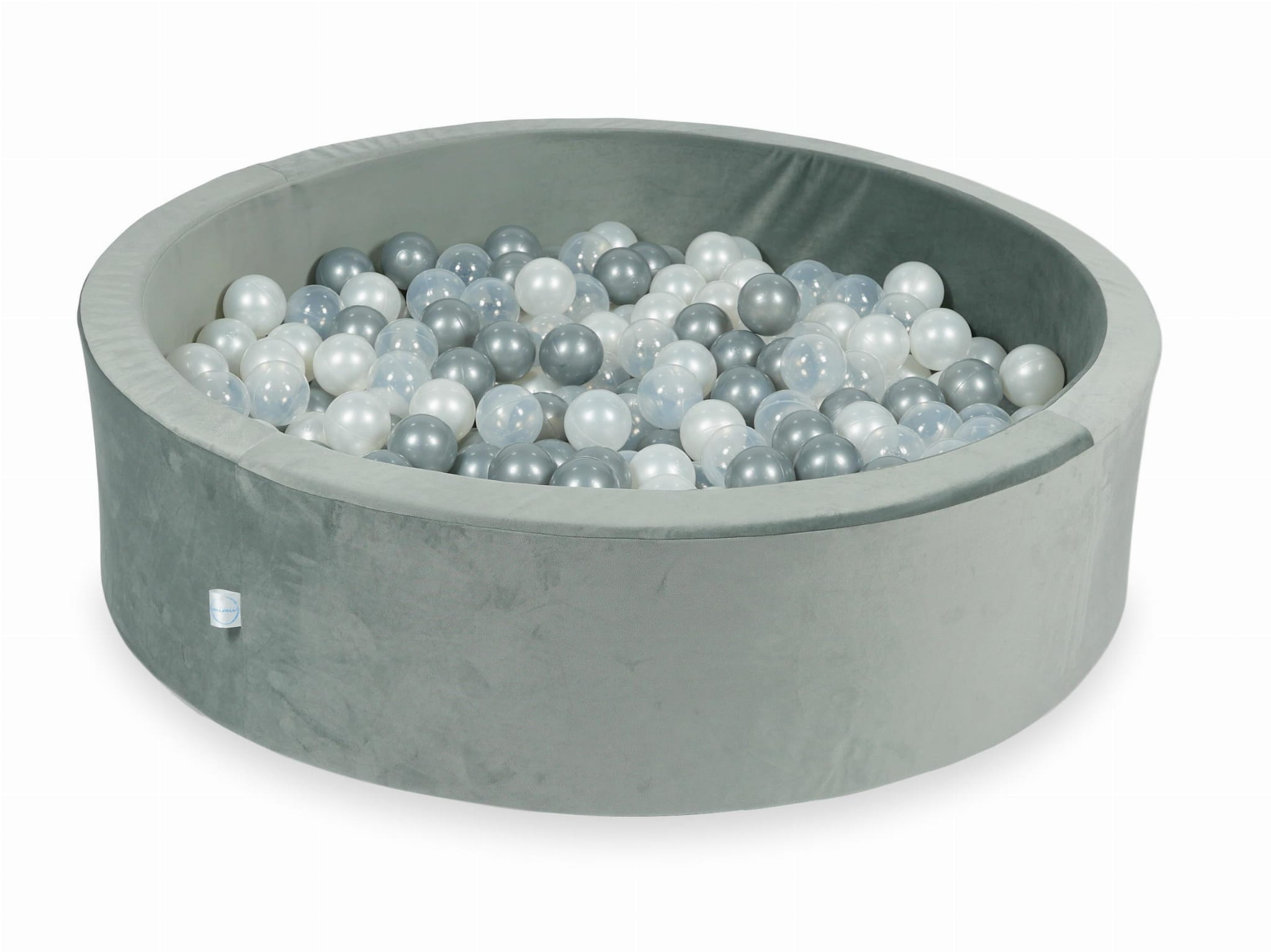 Ballenbak - 110x30cm - 400 ballen - grijs, multicolour - rond