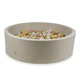 Ballenbak - 130x40cm - rond - 700 ballen - beige, multicolour