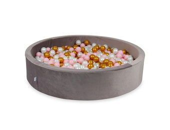 Ballenbak - lila, multicolour - 600 ballen rond - 130x30cm