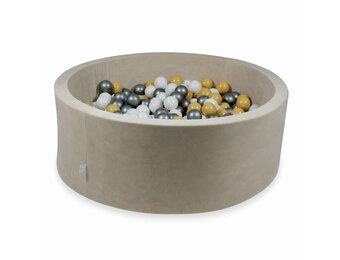 Ballenbak - beige, multicolour - 110x40cm - rond - 500 ballen