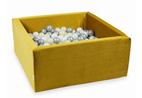 Ballenbak - 400 ballen - 90x90x40cm - goud - vierkant