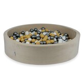 Ballenbak - 600 ballen - 130x30cm - beige, multicolour - rond