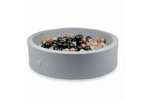 Ballenbak - rond - 400 ballen - 110x30cm - grijs, multicolour