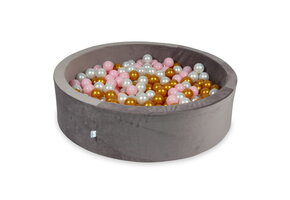 Ballenbak - lila, multicolour - 110x30cm - rond - 400 ballen