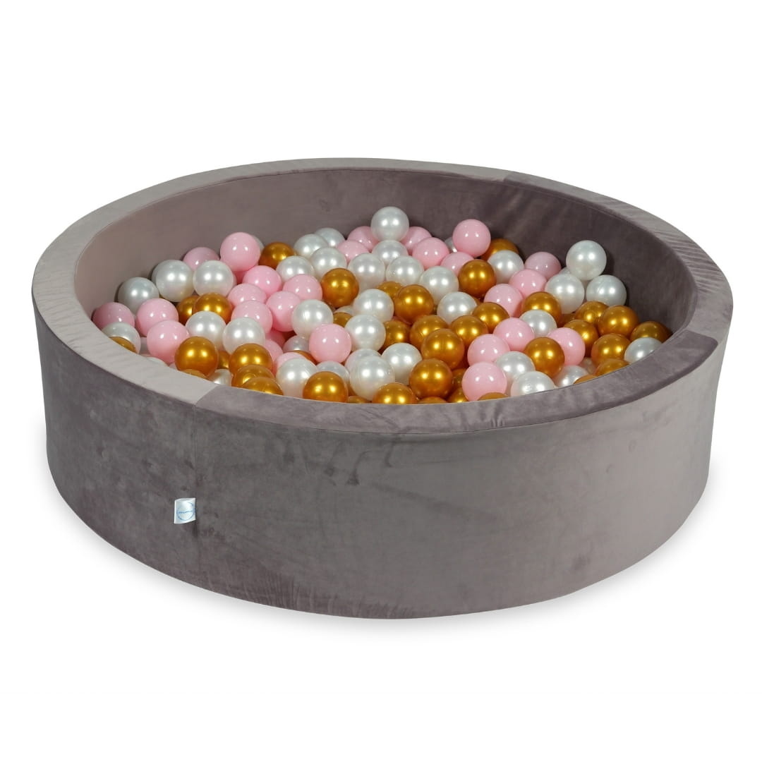 Ballenbak - lila, multicolour - 110x30cm - rond - 400 ballen