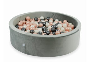Ballenbak - 400 ballen - rond - grijs, multicolour - 110x30cm