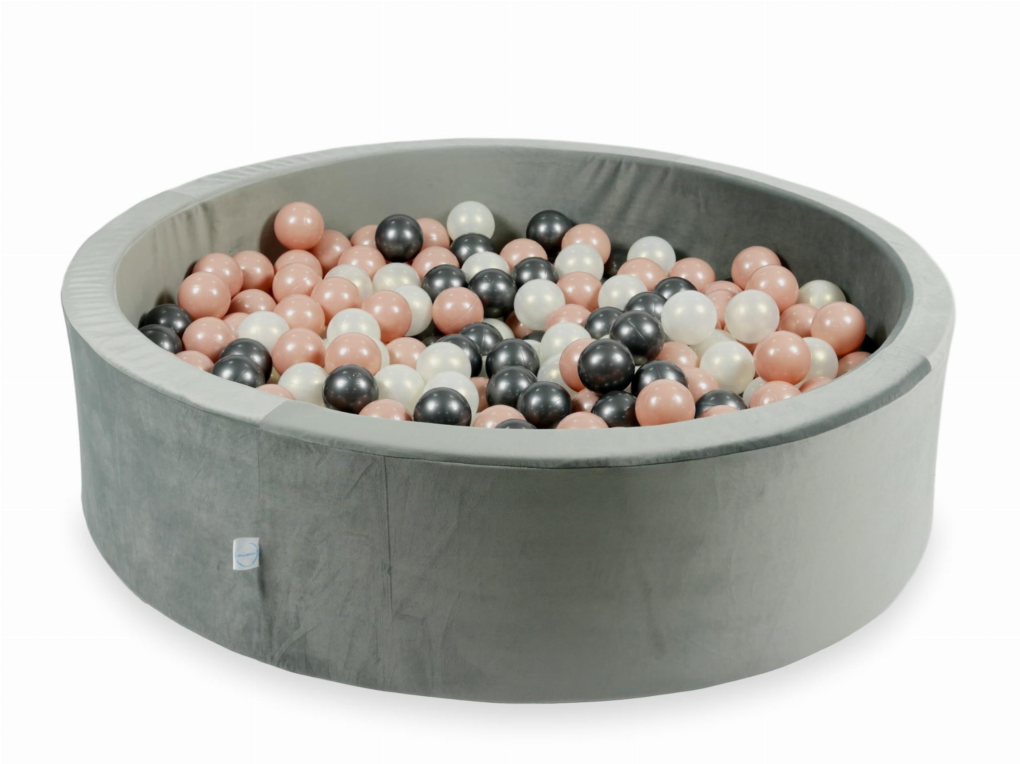 Ballenbak - 400 ballen - rond - grijs, multicolour - 110x30cm