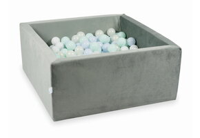 Ballenbak - vierkant - 400 ballen - 90x90x40 cm - grijs