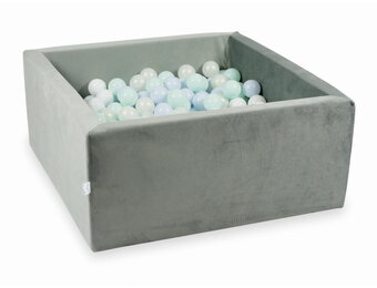 Ballenbak - vierkant - 400 ballen - 90x90x40 cm - grijs