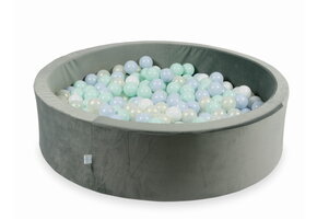 Ballenbak - 400 ballen - 110x30cm - grijs, multicolour - rond