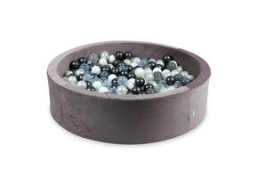 Ballenbak - rond - 400 ballen - 110x30cm - lila, multicolour