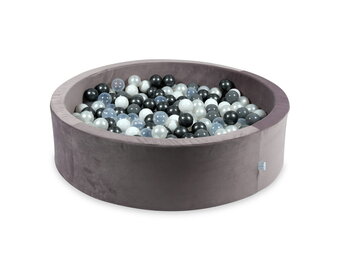 Ballenbak - rond - 400 ballen - 110x30cm - lila, multicolour