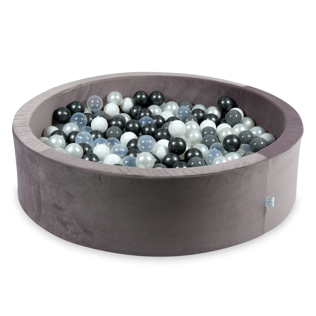 Ballenbak - rond - 400 ballen - 110x30cm - lila, multicolour
