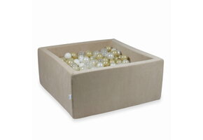 Ballenbak - 400 ballen - beige - 90x90x40cm - vierkant