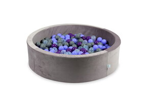 Ballenbak - 110x30cm - 400 ballen - rond - lila, multicolour