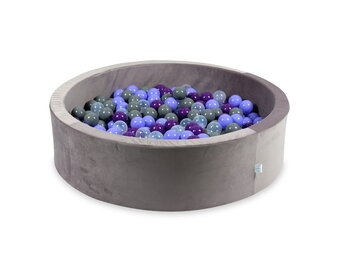 Ballenbak - 110x30cm - 400 ballen - rond - lila, multicolour