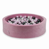 Ballenbak - 110x30cm - rond - roze, multicolour - 400 ballen