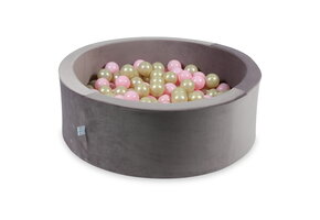Ballenbak - 200 ballen - rond - 90x30cm - lila, multicolour